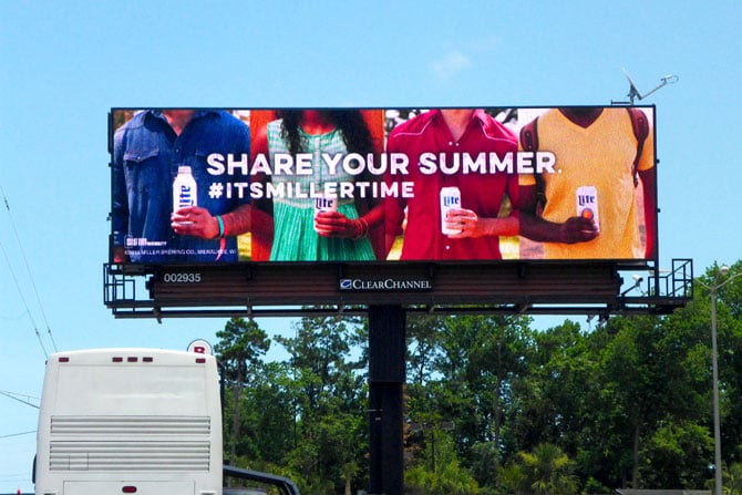 Miller Lite Share Your Summer Digital Billboard