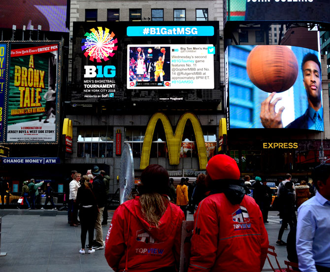 Big Ten Basketball Times Square