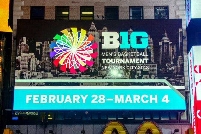 Big Ten Men's Basketball Digital Times Square