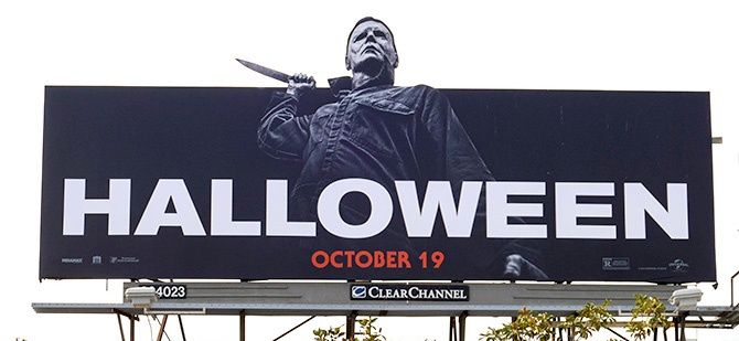 Universal Picutres Halloween Knife Billboard