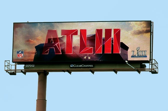 Atlanta Super Bowl LIII Host Committee Digital Billboard Close