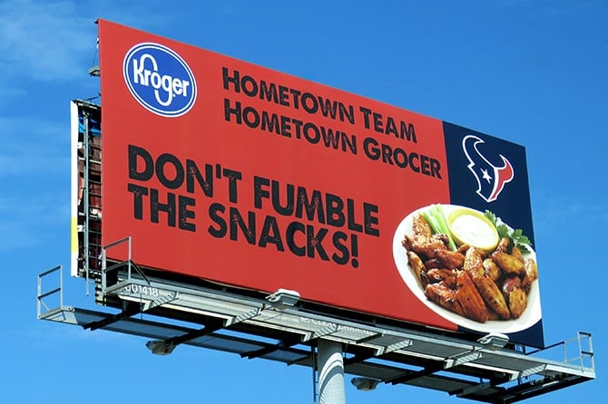 Kroger Houston Texans Billboard