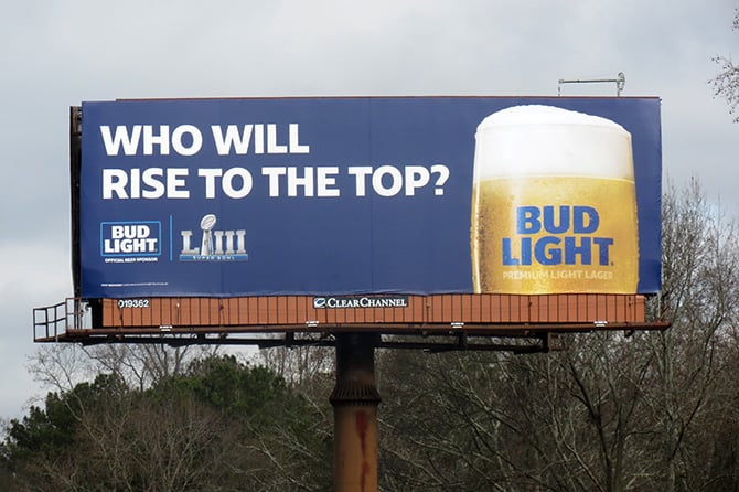 Bud Light Big Game Billboard