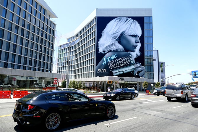 Atomic Blonde Sunset Strip Billboard