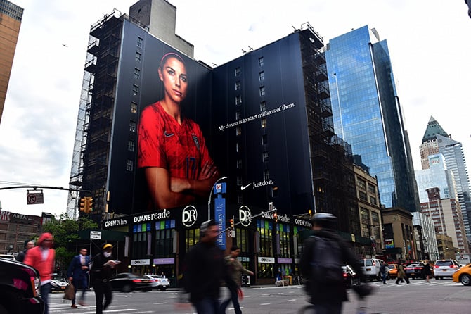 Alex Morgan Nike Wall in New York