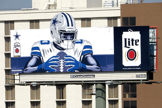 Miller Lite Dallas Cowboys Billboard