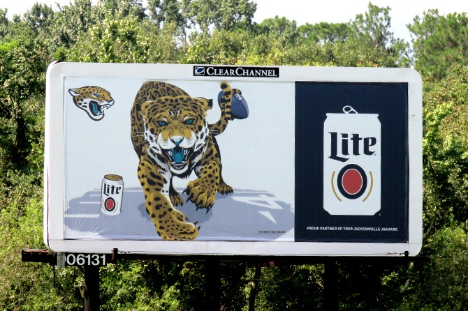 Miller Lite Jacksonville Jaguars Billboard