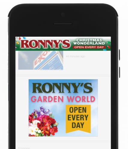 Ronnys Garden Mobile Ad