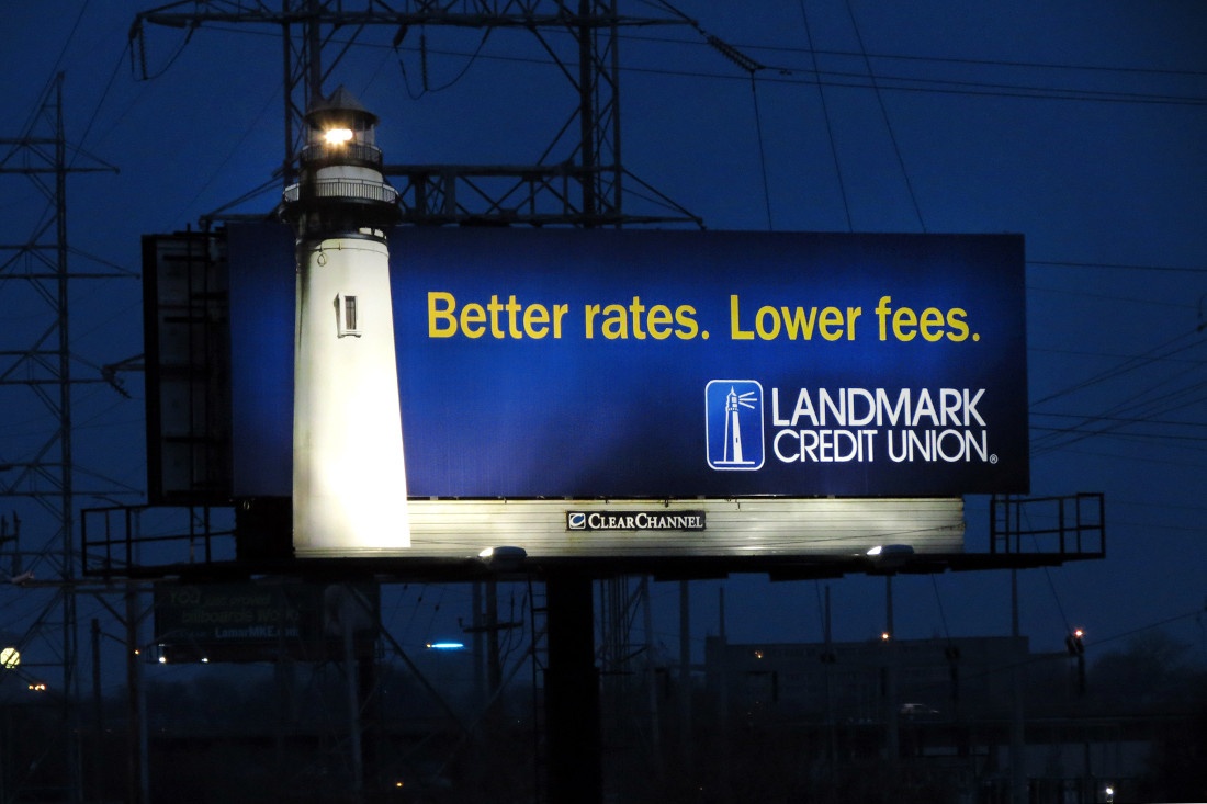 Landmark Credit Union Billboard at Night.jpg