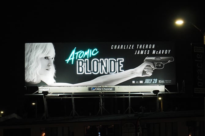 Universal Pictures Atomic Blonde Neon Billboard Universal Pictures Atomic Blonde Neon Billboard