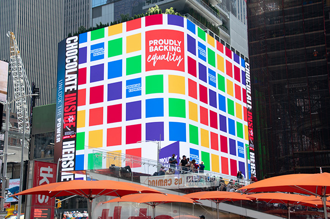 American Express Pride Month in Times Square