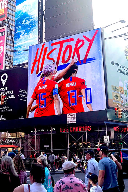 USWNT Digital Billboard in Times Square
